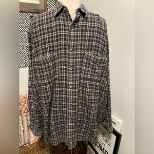 Levi’s Plaid Flannel Shirt Button Front Jeanswear Vintage Workwear XL
